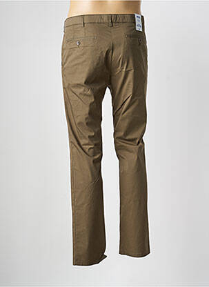 Pantalon chino fermeture zippée sous rabat avec crochet taille normale vert MEYER homme