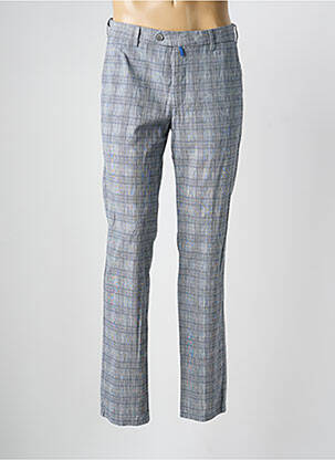 Pantalon slim tissage chiné taille normale bleu MEYER homme