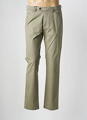 Pantalon chino tissage popeline taille normale vert MEYER homme