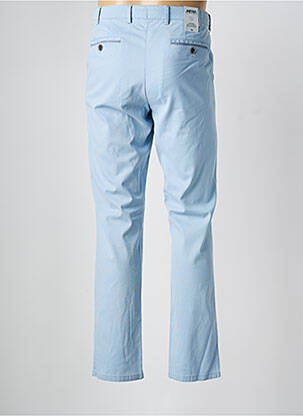 Pantalon chino tissage popeline taille basse bleu MEYER homme