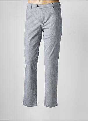 Pantalon chino tissage chiné taille normale bleu MEYER homme