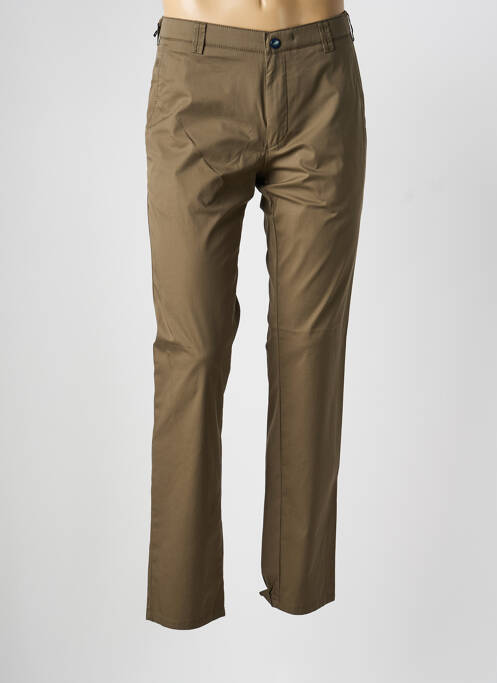 Pantalon chino fermeture zippée sous rabat avec crochet taille normale vert MEYER homme