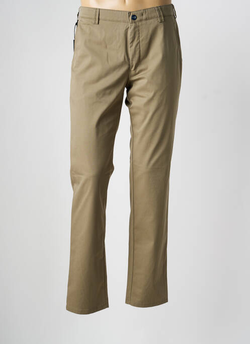 Pantalon chino fermeture zippée sous rabat avec crochet taille normale vert MEYER homme
