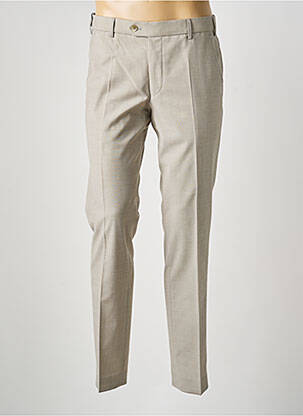 Pantalon chino tissage chiné taille haute beige MEYER homme