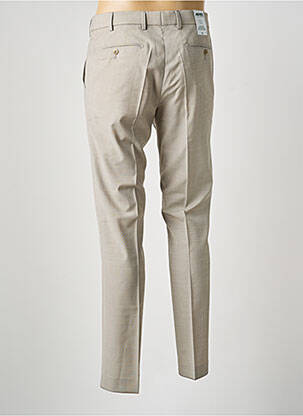Pantalon chino tissage chiné taille haute beige MEYER homme