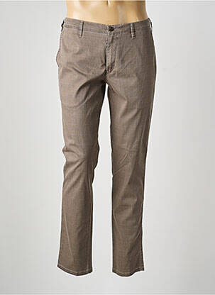 Pantalon chino stretch taille normale marron MMX homme