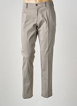 Pantalon chino tissage chiné taille normale marron MMX homme