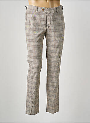Pantalon chino imprimé imprimé prince de galle taille basse marron MMX homme