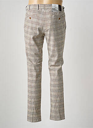 Pantalon chino imprimé imprimé prince de galle taille basse marron MMX homme