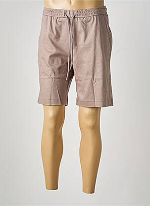 Bermuda taille élastique taille normale marron DESOTO homme