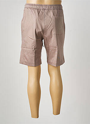 Bermuda taille élastique taille normale marron DESOTO homme