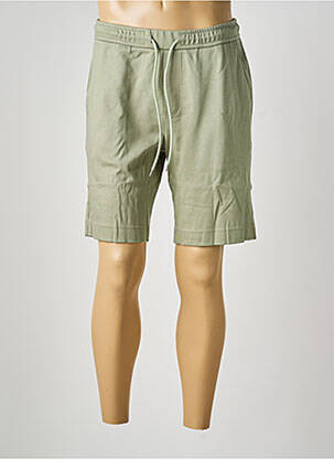 Bermuda taille élastique taille normale vert DESOTO homme