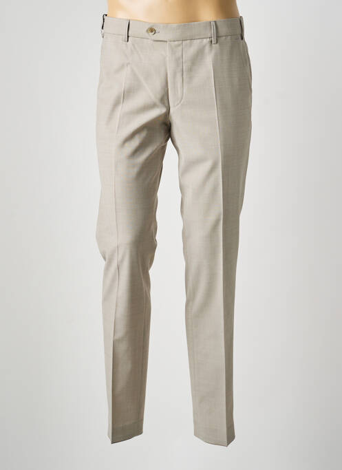 Pantalon chino tissage chiné taille haute beige MEYER homme