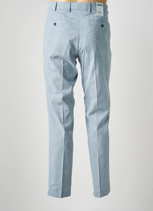 Pantalon chino imprimé imprimé prince de galle taille haute bleu MEYER homme