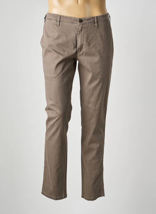 Pantalon chino stretch taille normale marron MMX homme