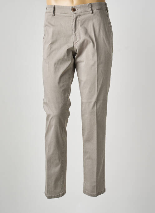 Pantalon chino tissage chiné taille normale marron MMX homme