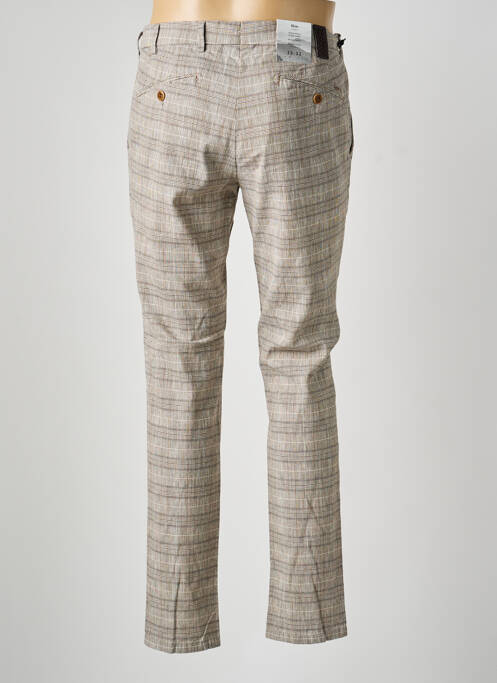 Pantalon chino imprimé imprimé prince de galle taille basse marron MMX homme
