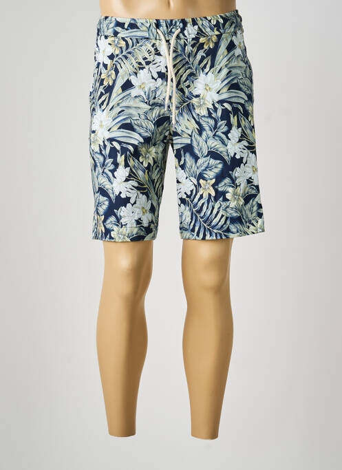 Bermuda taille élastique taille normale bleu DESOTO homme