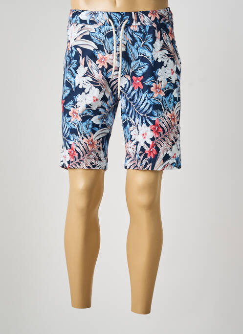 Bermuda taille élastique taille normale bleu DESOTO homme