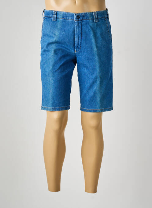 Bermuda stretch taille basse bleu MEYER homme