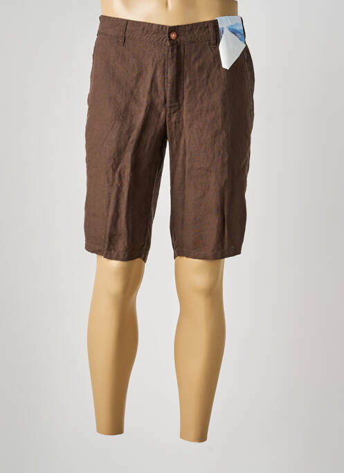 Bermuda taille à pinces taille normale marron M5 BY MEYER homme