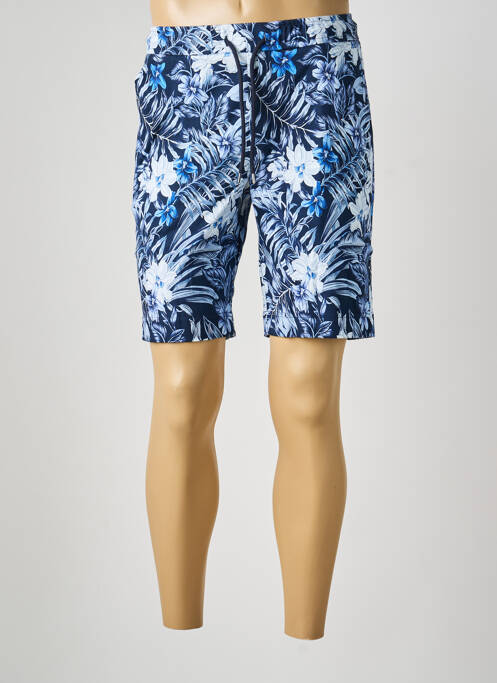 Bermuda taille élastique taille normale bleu DESOTO homme