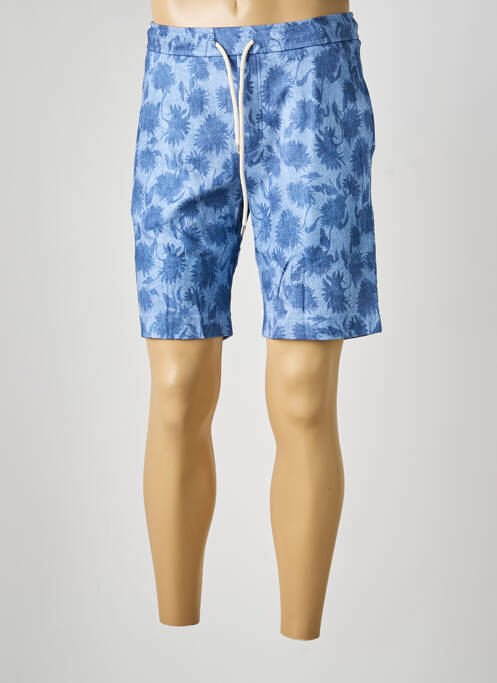 Bermuda taille élastique taille normale bleu DESOTO homme