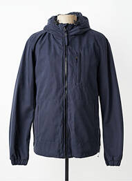 Parka col col montant a capuche bleu DAYTONA homme