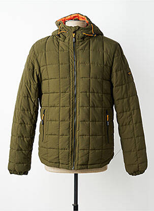 Parka manches longues a capuche vert DAYTONA homme