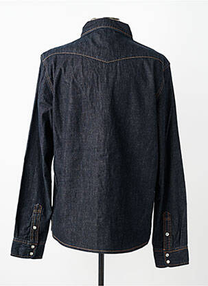 Chemise manches longues coupe droite bleu DAYTONA homme
