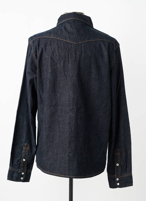 Chemise manches longues coupe droite bleu DAYTONA homme