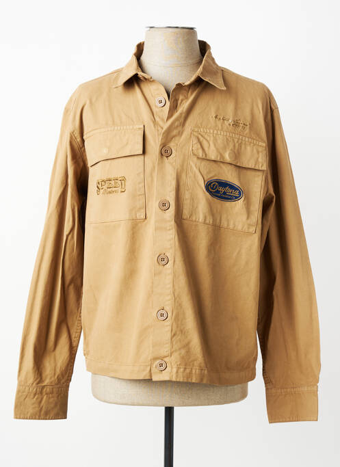 Veste casual fermeture boutonnée sur le devant beige DAYTONA homme