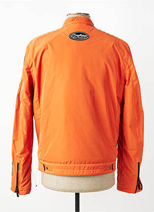 Blouson finition intérieure doublure polaire orange DAYTONA homme