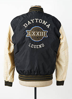 Blouson col officier noir DAYTONA homme