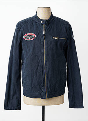Veste casual poches bleu DAYTONA homme