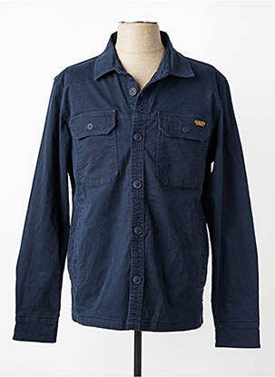 Veste casual fermeture boutonnée sur le devant bleu DAYTONA homme