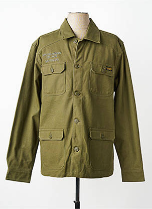 Veste casual fermeture boutonnée sur le devant vert DAYTONA homme