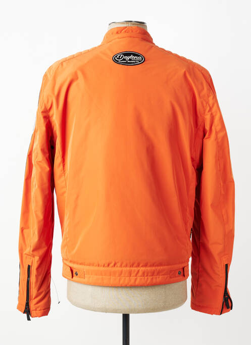 Blouson finition intérieure doublure polaire orange DAYTONA homme
