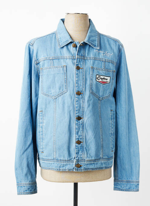Veste casual fermeture boutonnée sur le devant bleu DAYTONA homme