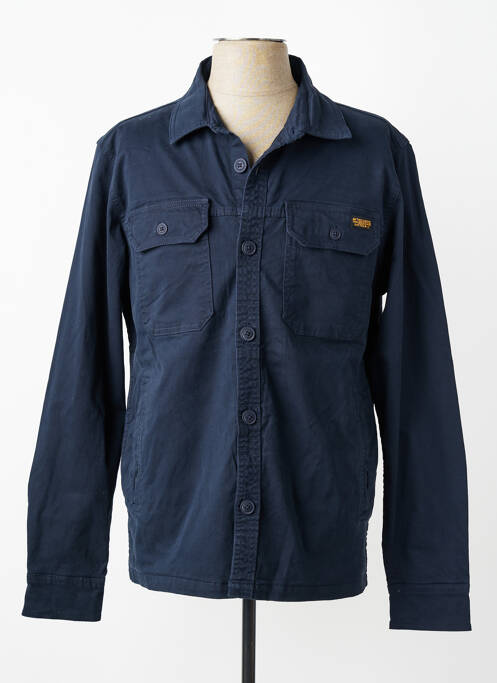 Veste casual fermeture boutonnée sur le devant bleu DAYTONA homme