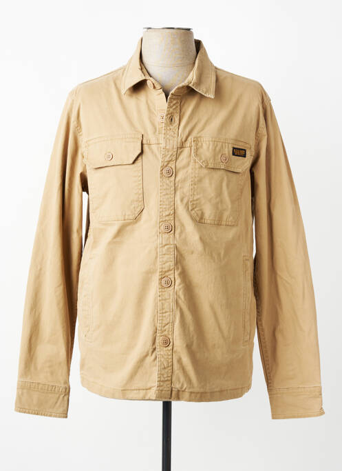 Veste casual fermeture boutonnée sur le devant beige clair DAYTONA homme