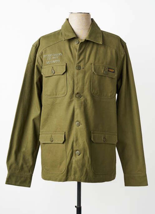 Veste casual fermeture boutonnée sur le devant vert DAYTONA homme