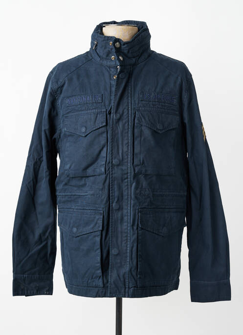 Veste casual coupe droite bleu DAYTONA homme