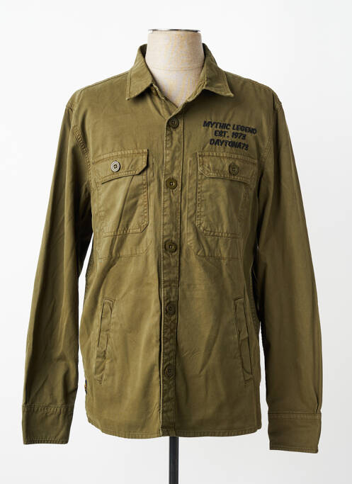 Veste casual fermeture boutonnée sur le devant vert DAYTONA homme