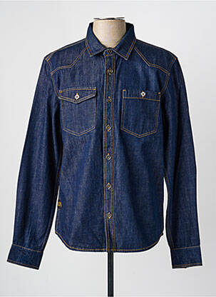 Chemise manches longues poches bleu DAYTONA homme