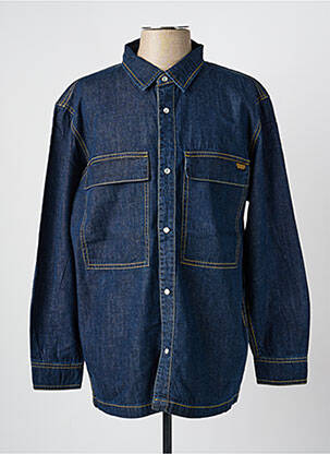 Chemise manches longues poches bleu DAYTONA homme