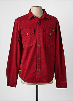 Chemise manches longues coupe cintrée rouge DAYTONA homme