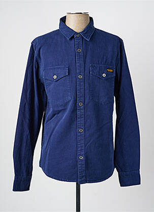 Chemise manches longues coupe cintrée bleu DAYTONA homme