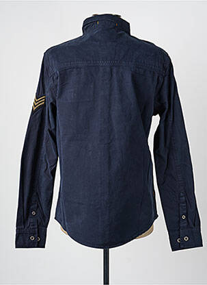 Chemise manches longues poches bleu DAYTONA homme
