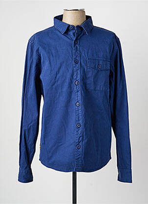 Chemise manches longues coupe cintrée bleu DAYTONA homme
